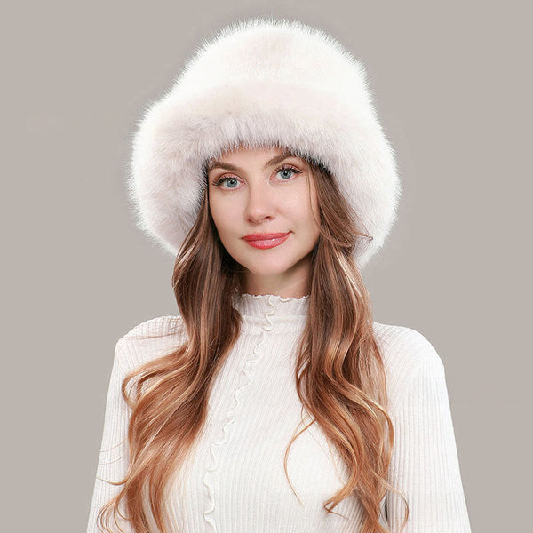 Amélia Loraine Faux Fur Winter Bucket Hat
