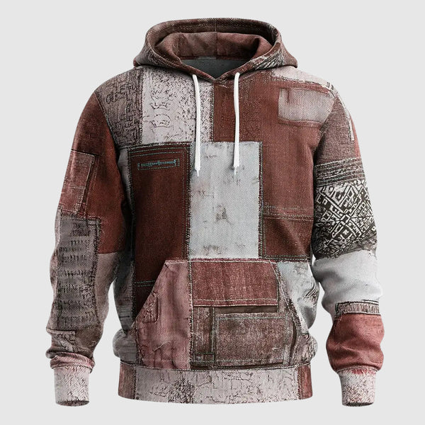Ronan Denim Patchwork Hoodie