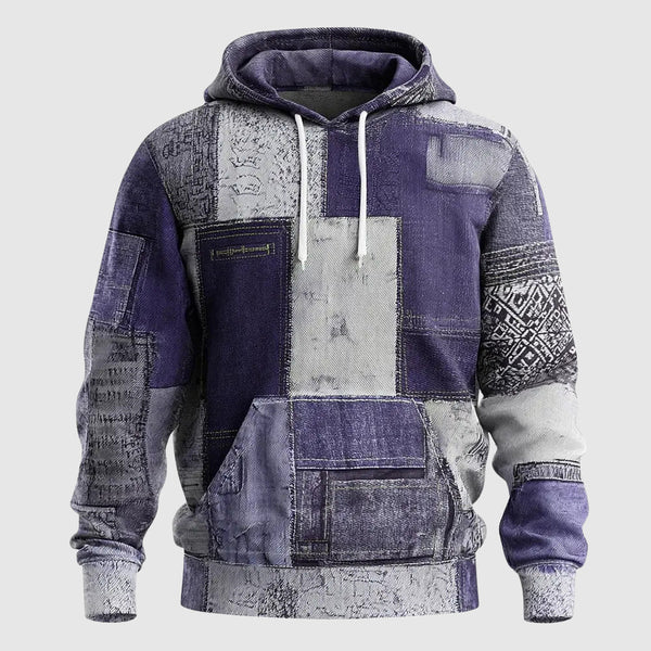Ronan Denim Patchwork Hoodie
