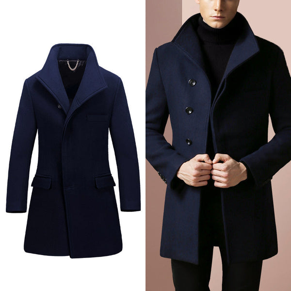 Men’s Merino Wool Blend Overcoat