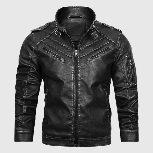 Harrison Shadow Biker Leather Jacket