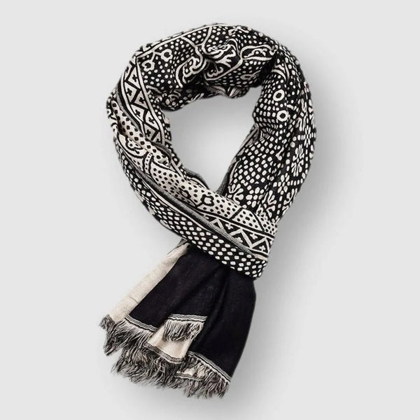 Liora Varenne Noir Cotton Scarf