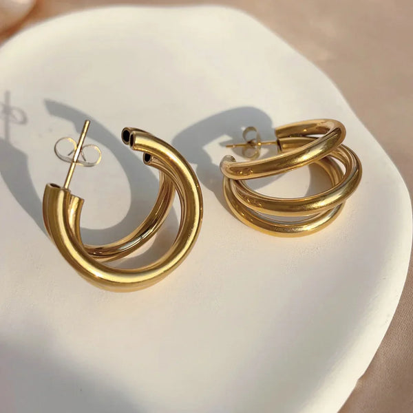 Solance Stacked Hoop Earrings