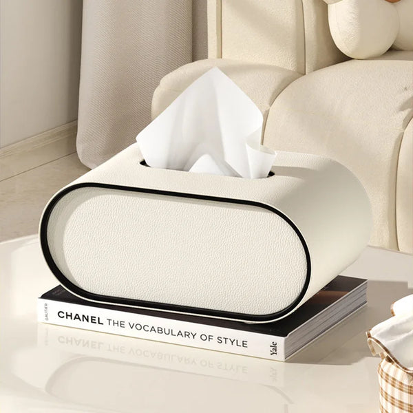 Cadigan Leather Tissue Box