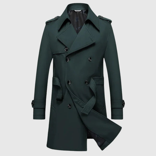 Stroman Men’s Timeless Double-Breasted Overcoat