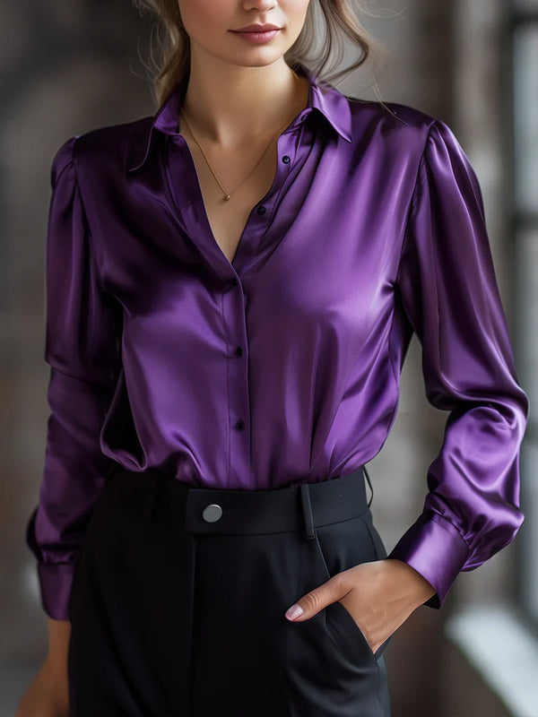 Lavier Satin Long Sleeves Blouse