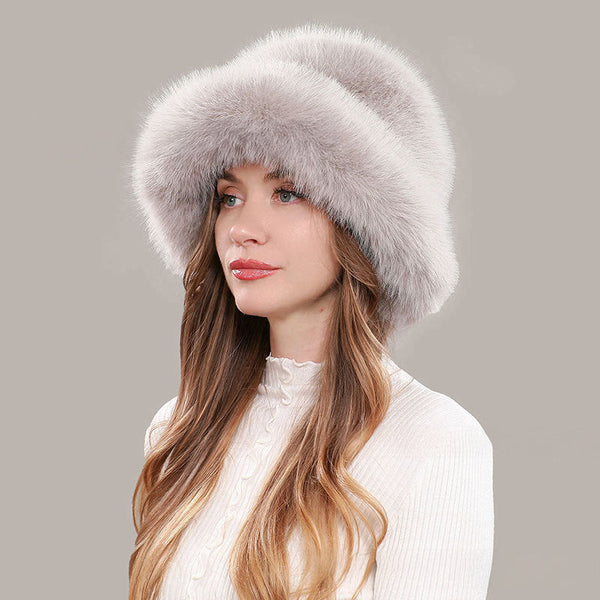 Amélia Loraine Faux Fur Winter Bucket Hat