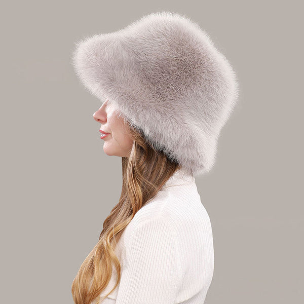 Amélia Loraine Faux Fur Winter Bucket Hat