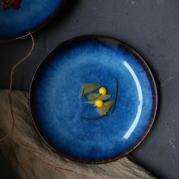 Aurelia Blue Luxury Plates