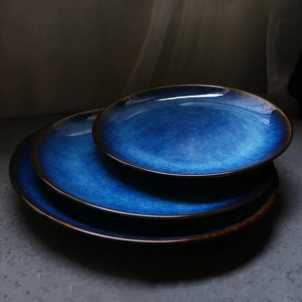 Aurelia Blue Luxury Plates