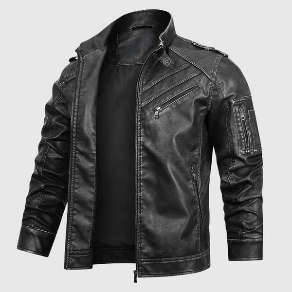 Harrison Shadow Biker Leather Jacket