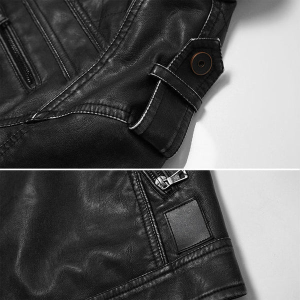 Harrison Shadow Biker Leather Jacket