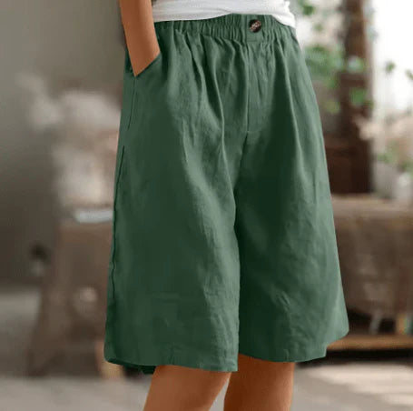 Harbor Loose Linen Shorts