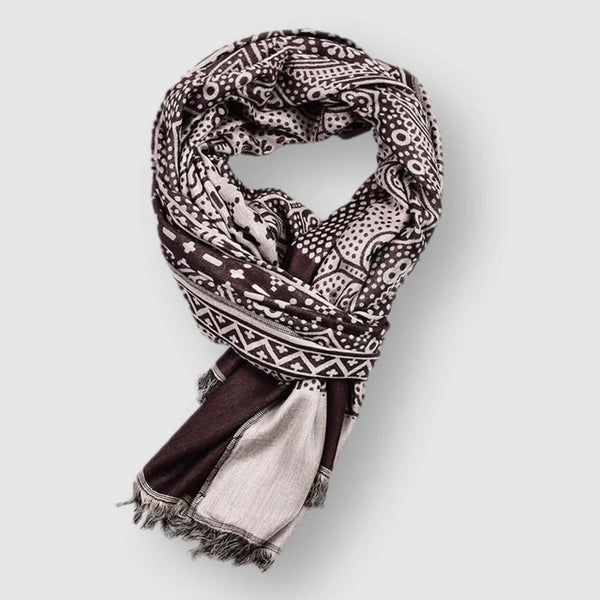 Liora Varenne Noir Cotton Scarf