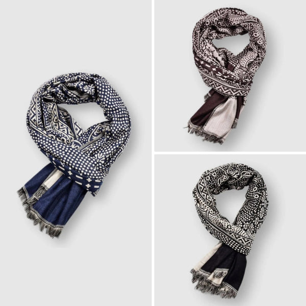 Liora Varenne Noir Cotton Scarf