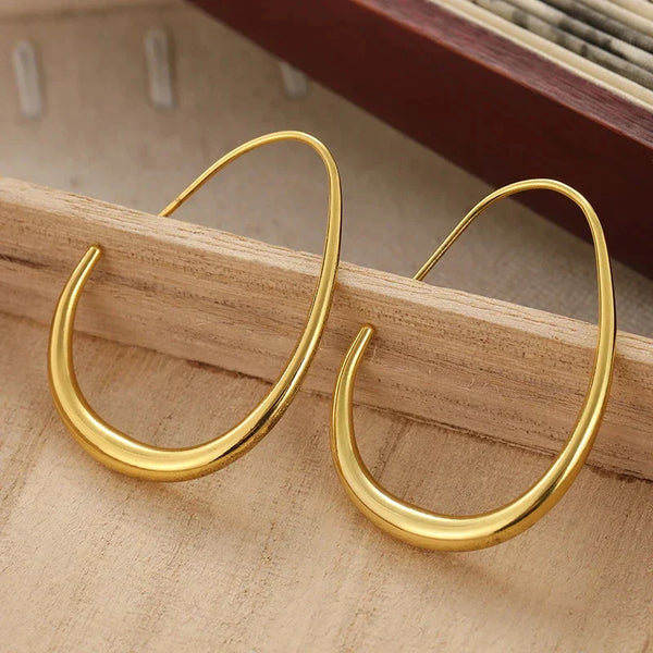 Terra Teardrop Hoop Earrings