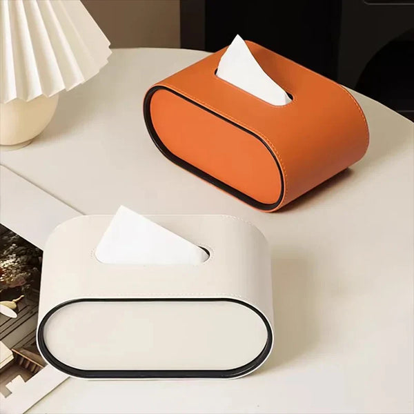 Cadigan Leather Tissue Box