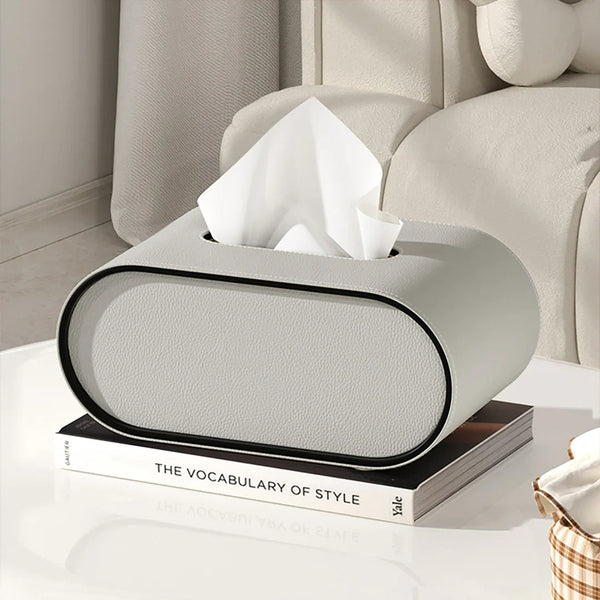 Cadigan Leather Tissue Box