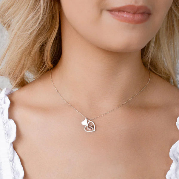 To My Mommy - Baby Feet Heart Pendant Necklace Gift Set