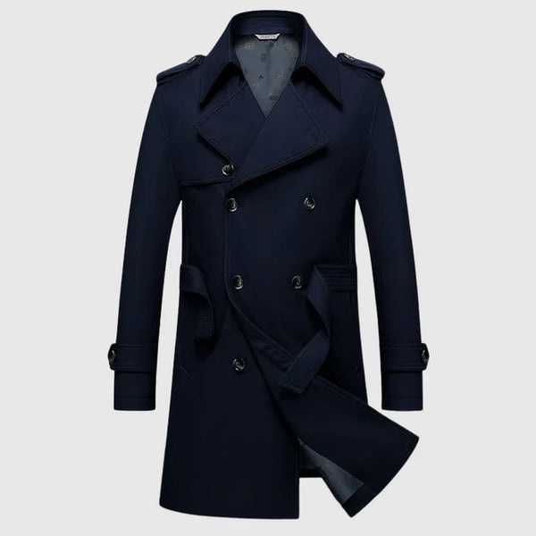 Stroman Men’s Timeless Double-Breasted Overcoat