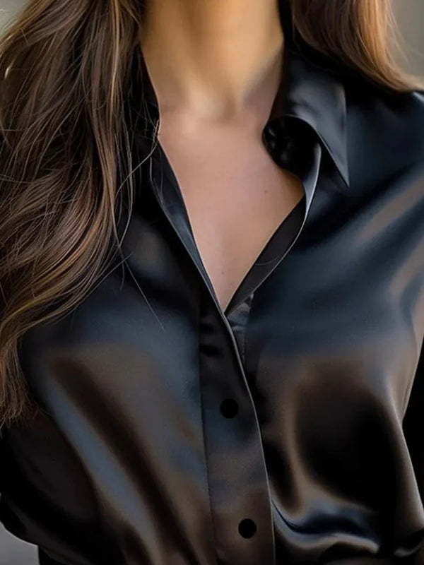 Lavier Satin Long Sleeves Blouse