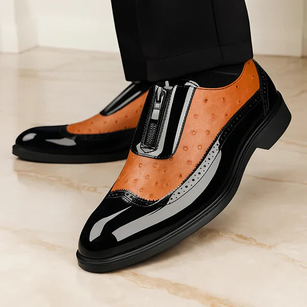 Lancaster Ostrich Leather Slip-On