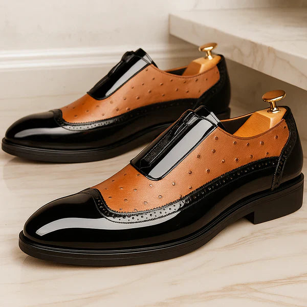 Lancaster Ostrich Leather Slip-On