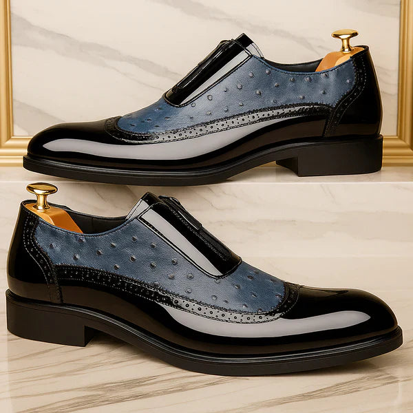 Lancaster Ostrich Leather Slip-On