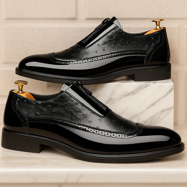 Lancaster Ostrich Leather Slip-On