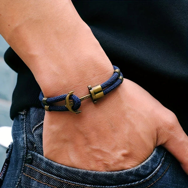 Marine Anchor Rope Bracelet