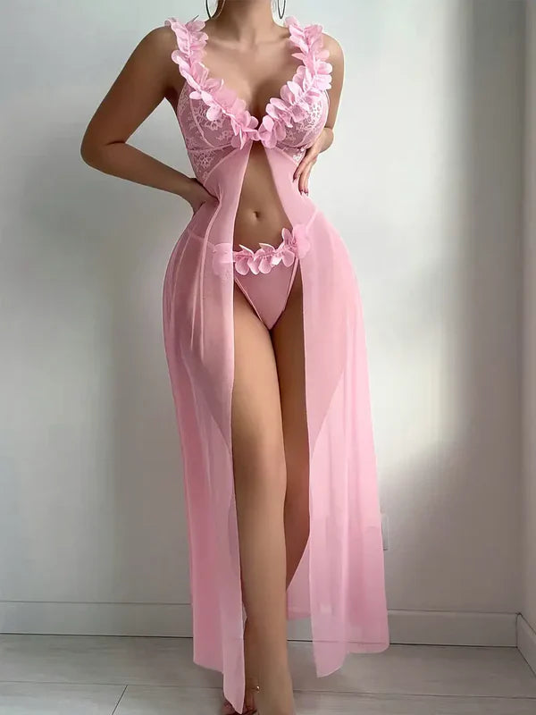 Rosevelle Mesh Gown Set